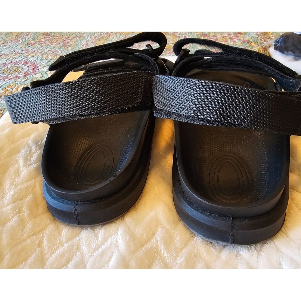 Birkenstock Kalahari Womens Size 38 Birko-Flor Futura Black Hook & Loop Sandal - Picture 3 of 7